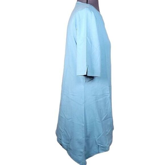 NWOT Denim & Co. Bateau-Neck Elbow-Sleeve Trapeze Tunic Sz XS - Picture 3 of 13